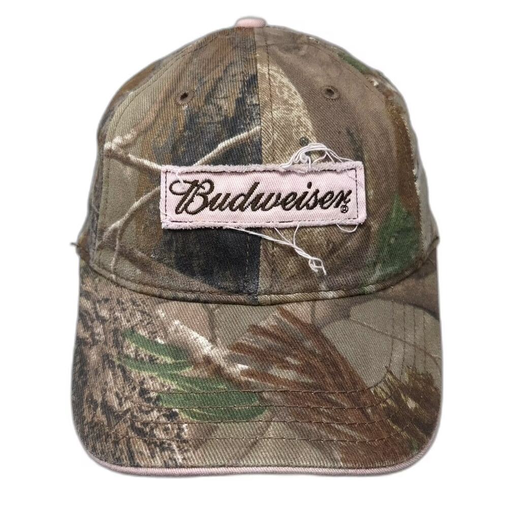 Paramount Outdoors Budweiser Baseball Cap Brown Pink One Size Camo Strapback Hat